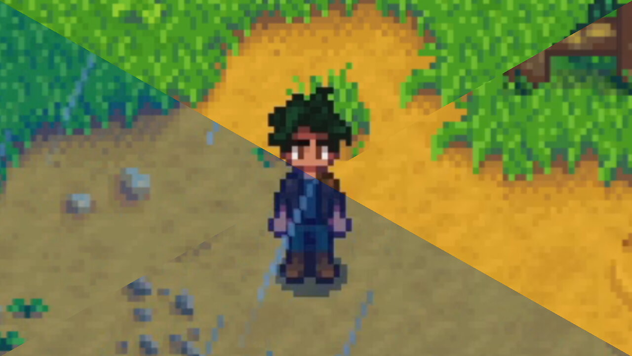 Stardew Valley - Backwoods & BusStop Locations Sun & Rain Weather(Reupload)