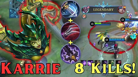 8 Kills! NO DEATHS!! Mythic Ranked Karrie | MLBB | Mobile Legends | Mobile Legends: Bang Bang |