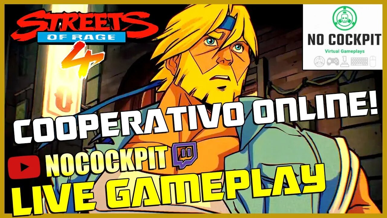 STREETS OF RAGE 4 COOP TRÊS JOGADORES | GAMEPLAY AO VIVO