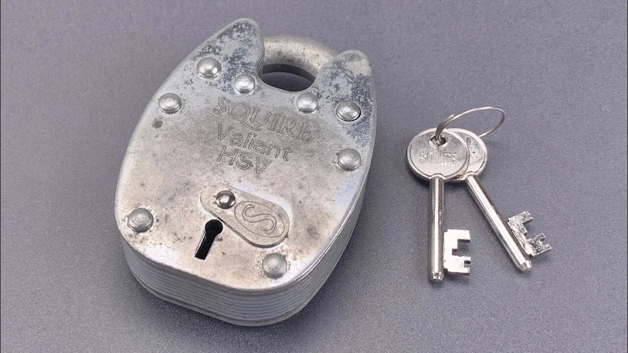 [1146] Squire Valiant HSV Insurance Padlock Picked (5/6 Levers)