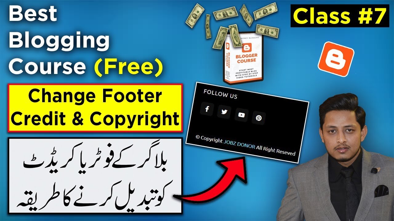 Change Or Edit Footer Credit, Copyrights In Your Blogger Template | Customize & Remove Footer Credit