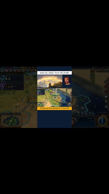 #oneturnadaychallenge #civ6 – Turn 115 - END OF CLASSICAL ERA! #shorts