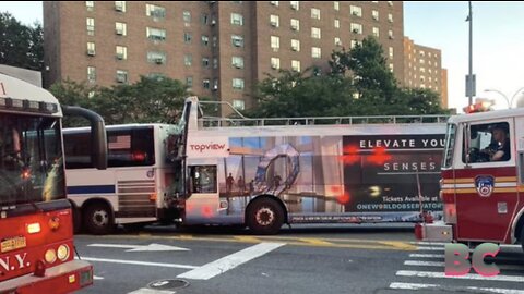 NYC tour bus driver who slammed into city bus gets ticket for running red light
