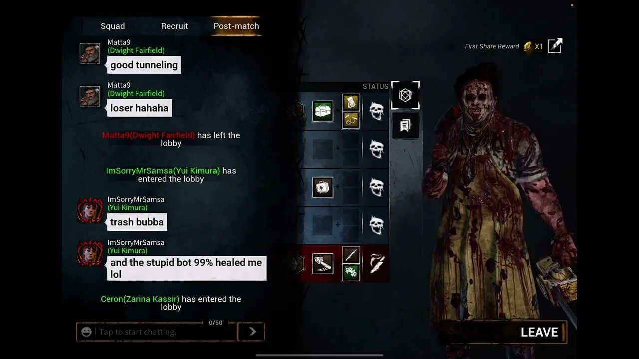 Salty Survivors REACTION in Dead by Daylight: Mobile