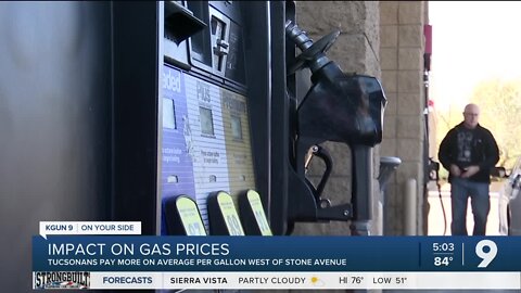 Tucson gas prices rising, cheaper on the East side of town