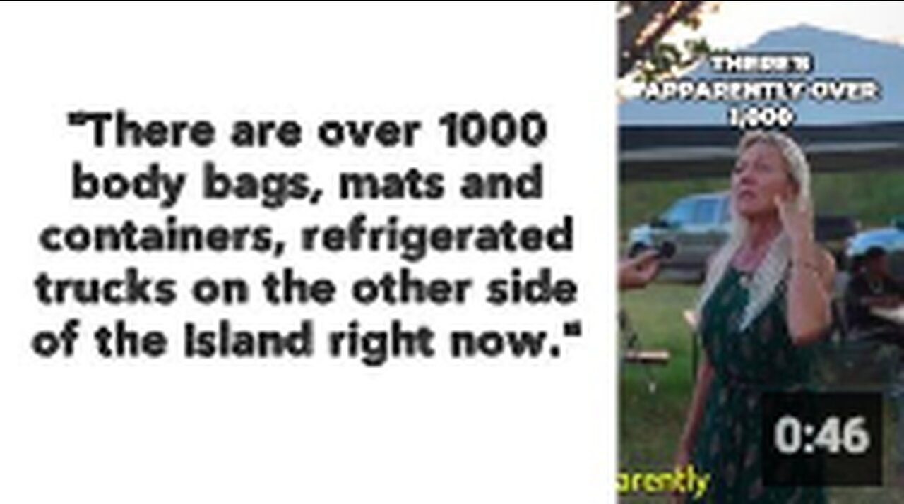 There are over 1000 body bags, mats and containers, refrigerated trucks