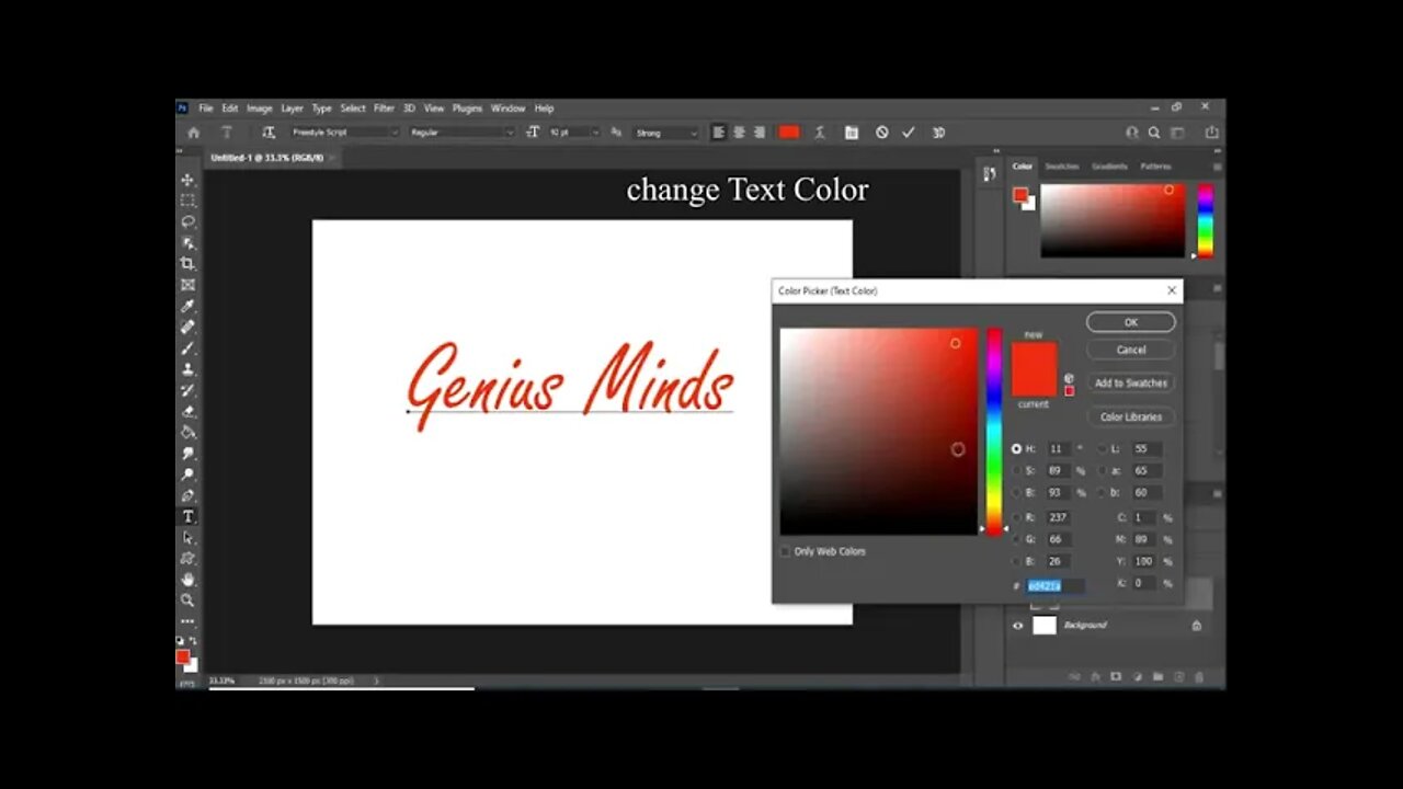 photoshop for beginners ( text editing )