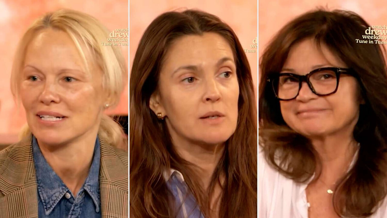 Pamela Anderson Inspires Drew Barrymore and Valerie Bertinelli to Go Makeup-Free on National TV