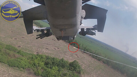 Russian Ka-52 helicopter was almost hit by a Ukrainian MANPAD missile