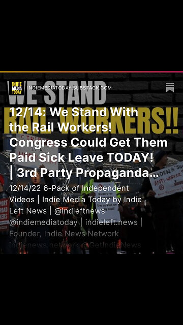 12/14: We Stand With the Rail Workers! Congress Could Get Them Paid Sick Leave TODAY! + more!