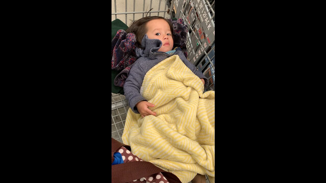 Sleeping in the shopping cart