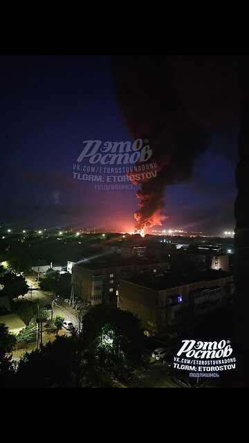 An incident occurred in Azov, Rostov region, where an oil storage facility