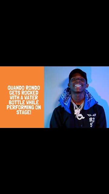 Quando Rondo Gets Rocked With A Water Bottle While Performing On Stage!