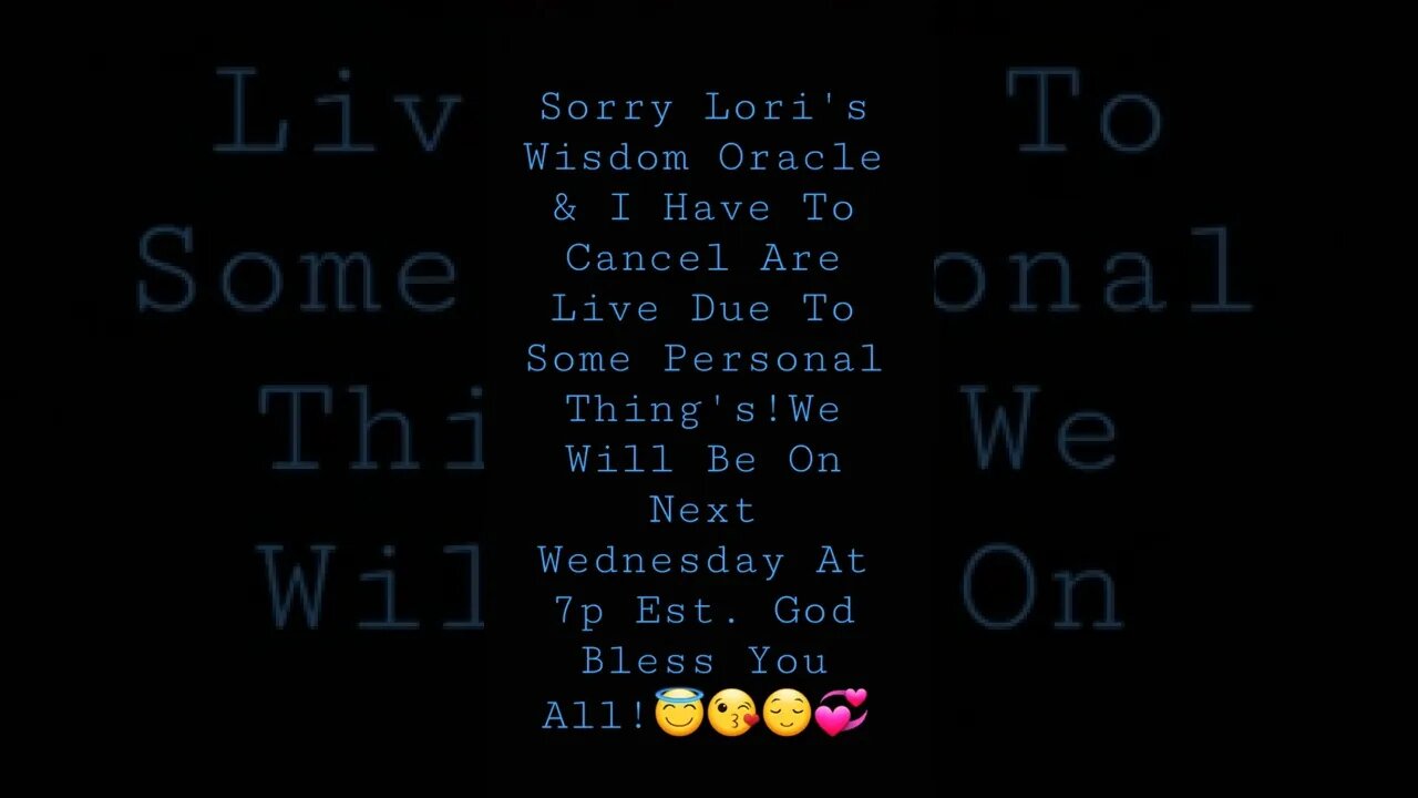 Sorry Have To Cancel Tonight!