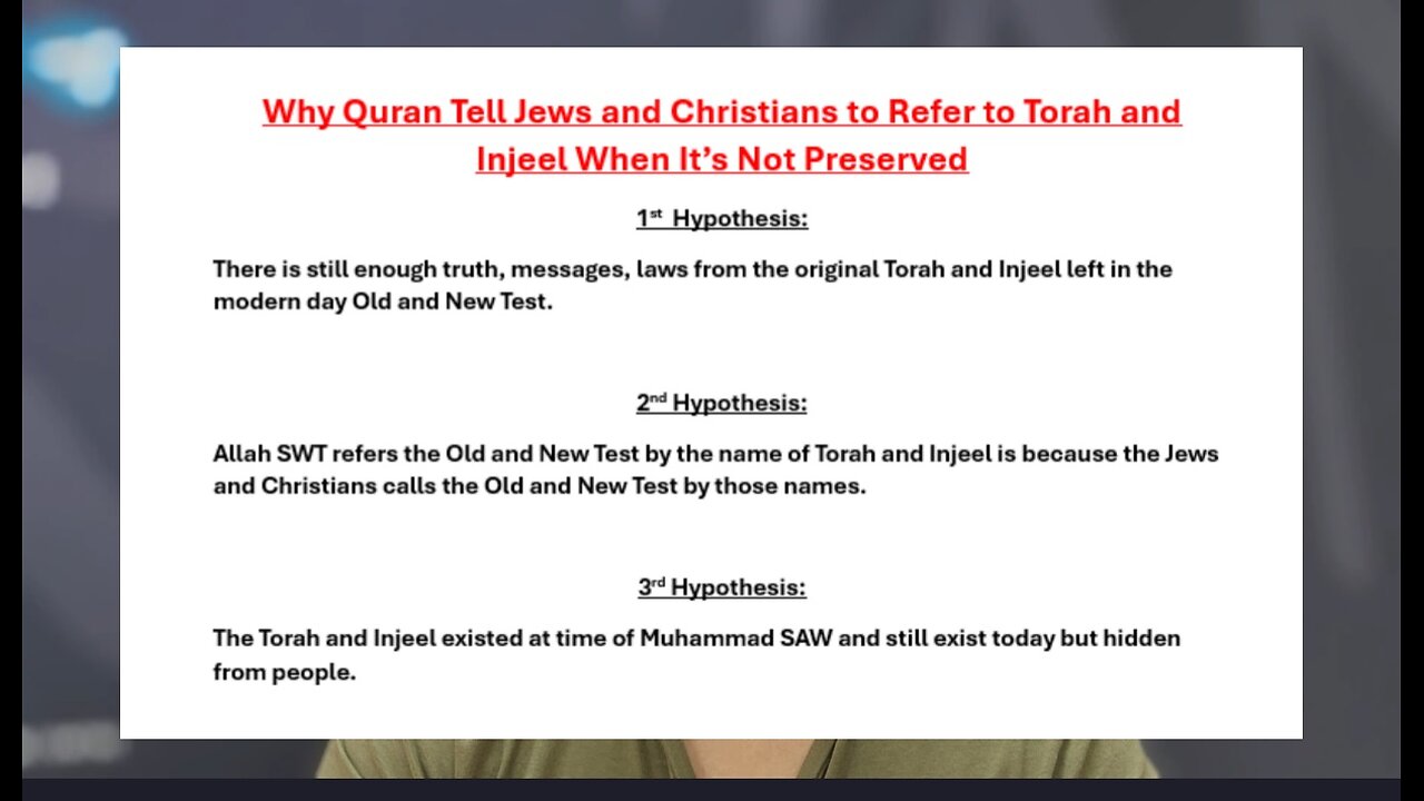 Why Quran refer the bible as Torah and Injeel