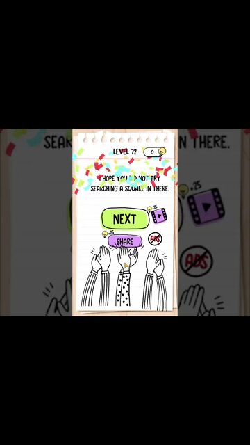 Brain Test Tricky Puzzles Level 72 How many squares are there?