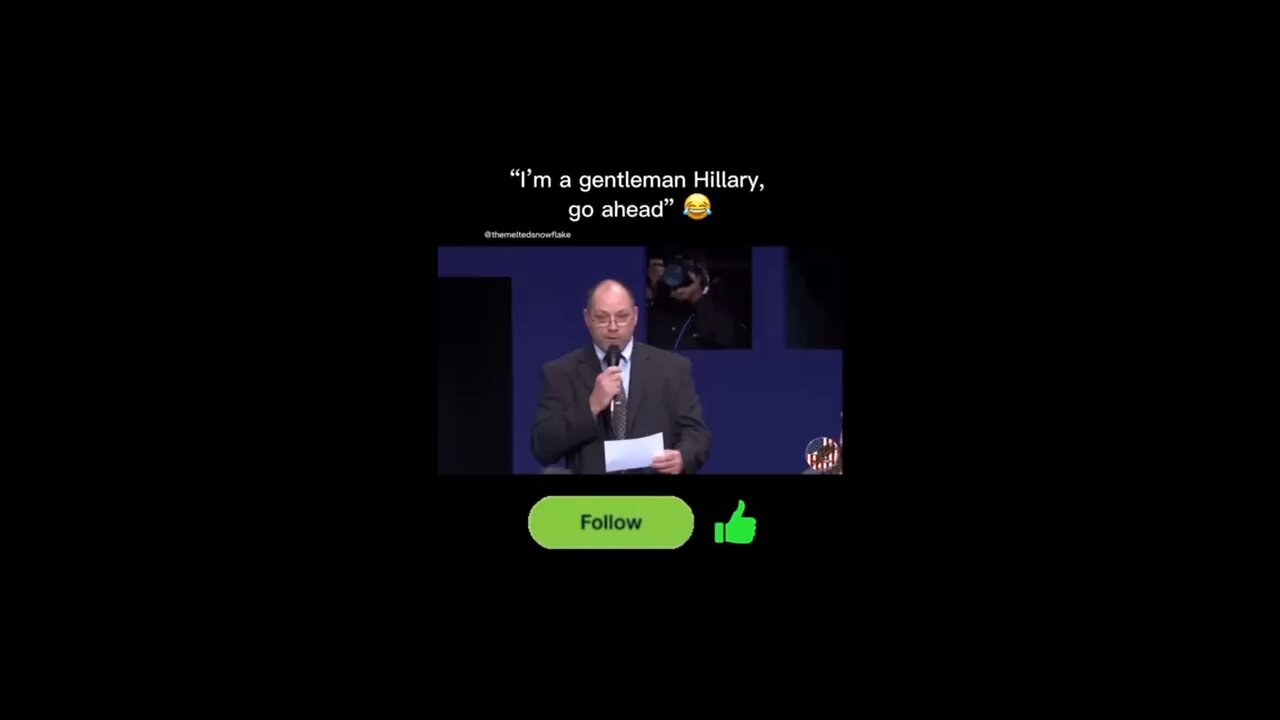 “I’m a gentleman Hillary, go ahead” 😂 Donald Trump
