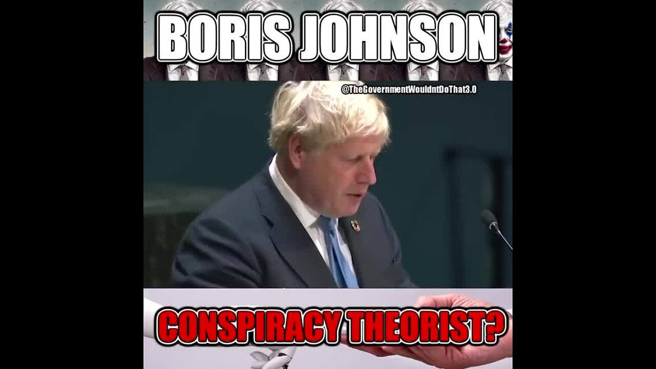 UK Prime Minister Boris Johnson Lays Out the Globalists NWO Plans For All to See