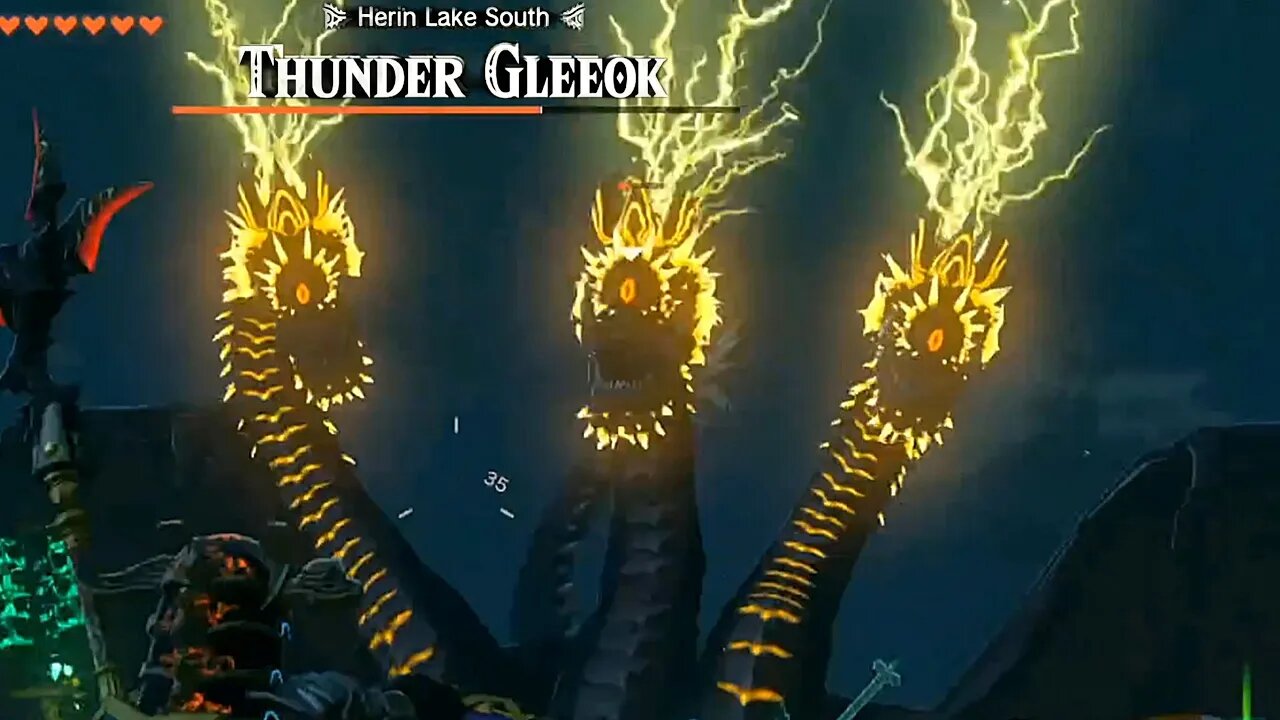 Defeating Thunder Gleeok "Herin Lake South" - The Legend of Zelda: Tears of the Kingdom