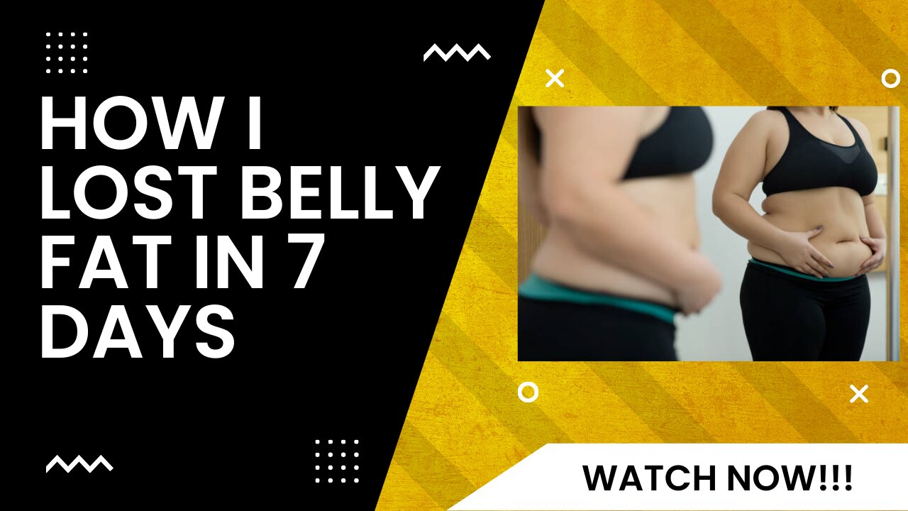 How I Lost Belly Fat In 7 Days: No Strict Diet No Workout!