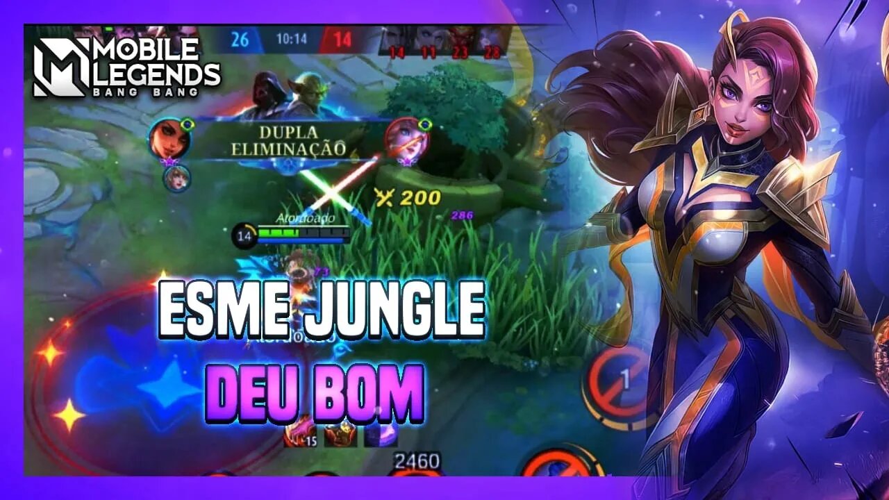 FIZ ESMERALDA JUNGLE E NÃO ACREDITO Q DEU BOM KKKKKKKKKK | Mobile Legends