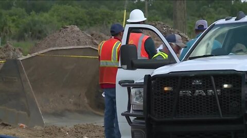 Roads reopen at scene of trench collapse