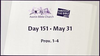 Through the Bible 2022 (Day 151)