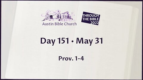 Through the Bible 2022 (Day 151)