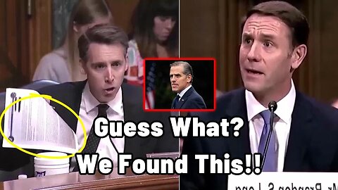 Sen. Hawley Makes Biden Nominee Tremble Asking Him About Hunter Biden Laptop & FBI's Secret Memo!