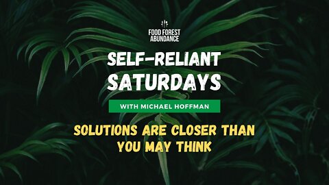 Self-Reliant Saturday with Michael Hoffman: Solutions are closer than you may think