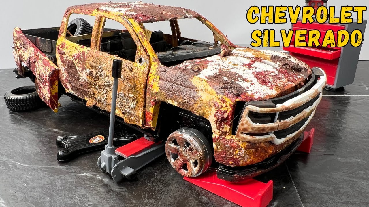 Diecast restoration damaged abandoned Chevrolet Silverado resurrection