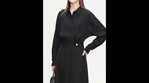 AMII Minimalist French Long sleeve Shirt Dress for Women 2023 #fashion #beautyroutine #dress #short