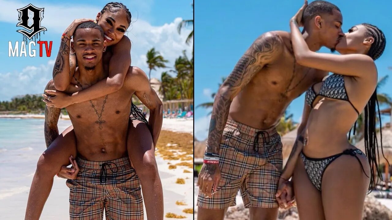 DeJounte Murray & "GF" Jania Meshell Baecation In Mexico! 🥰