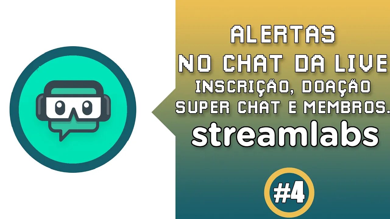 Alertas no chat da live (Inscrição, doação, membros, etc...)