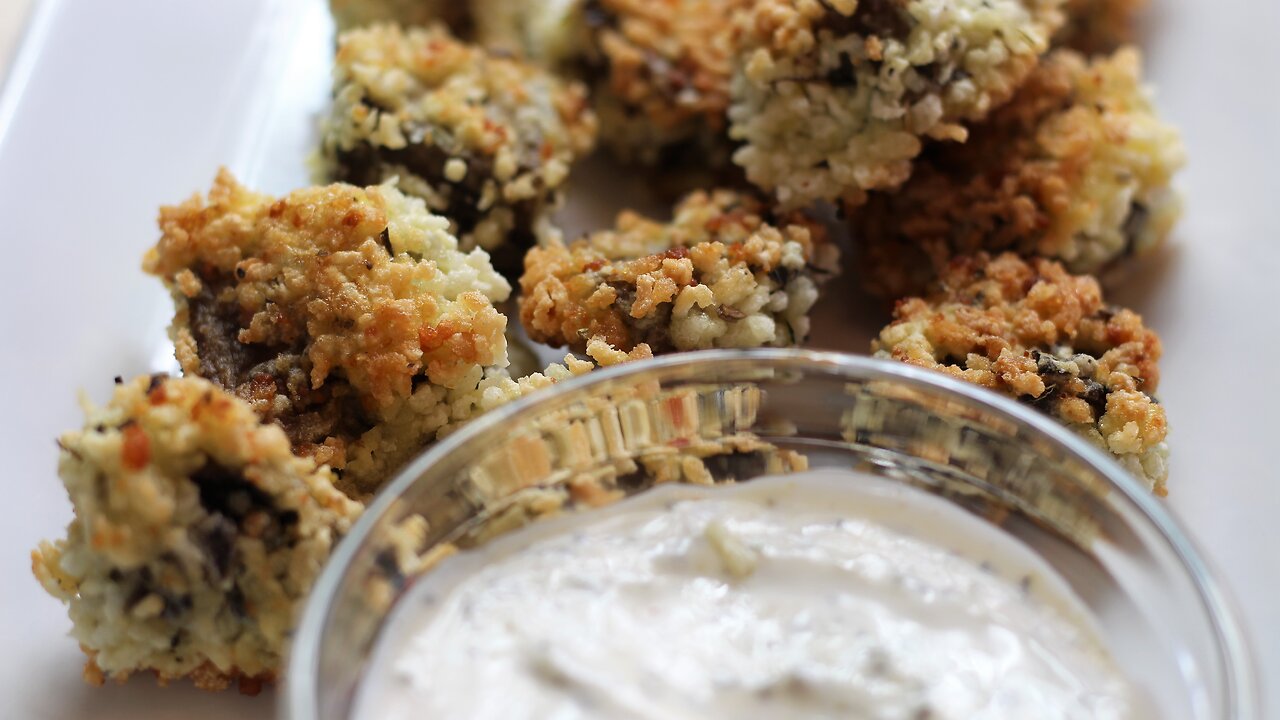 Crispy Portobello Mushroom Tots