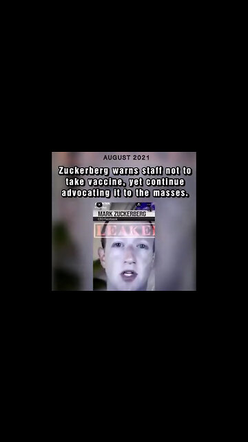 Leaked Video Of Mark Zuckerberg Warning His Staff Not To Take A COVID Vaccine