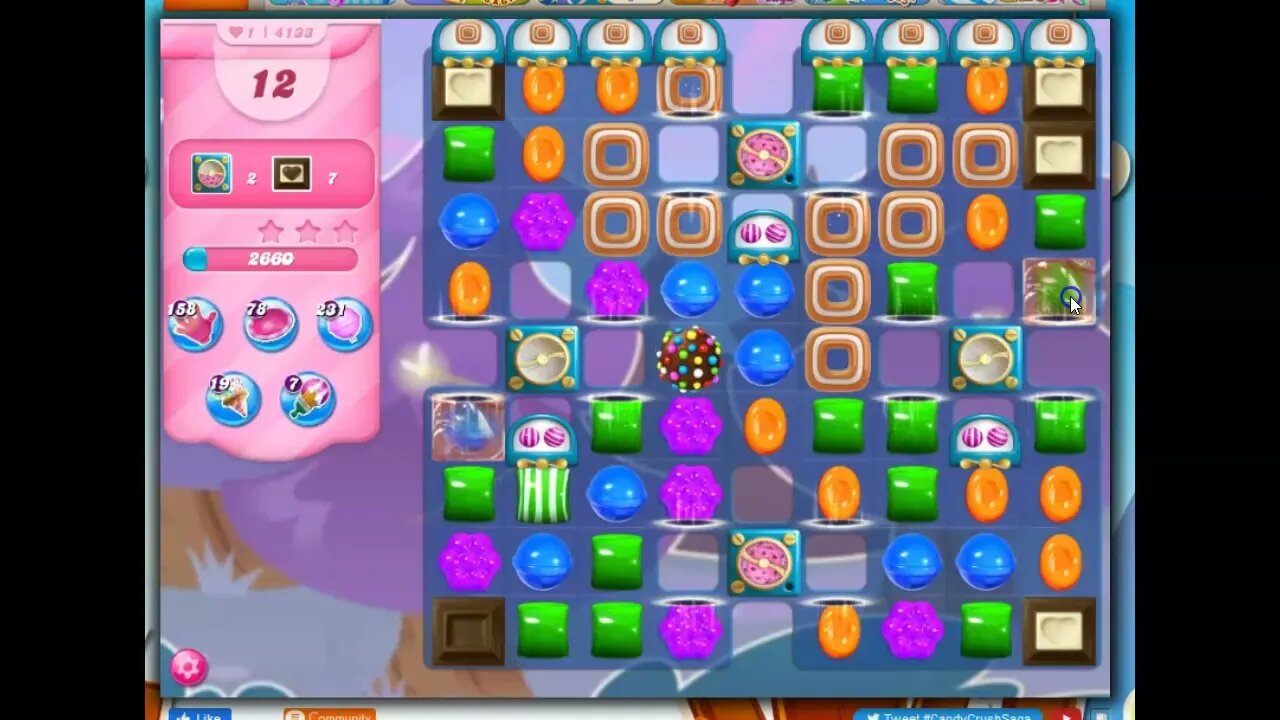 Candy Crush Level 4133 Talkthrough, 15 Moves 0 Boosters