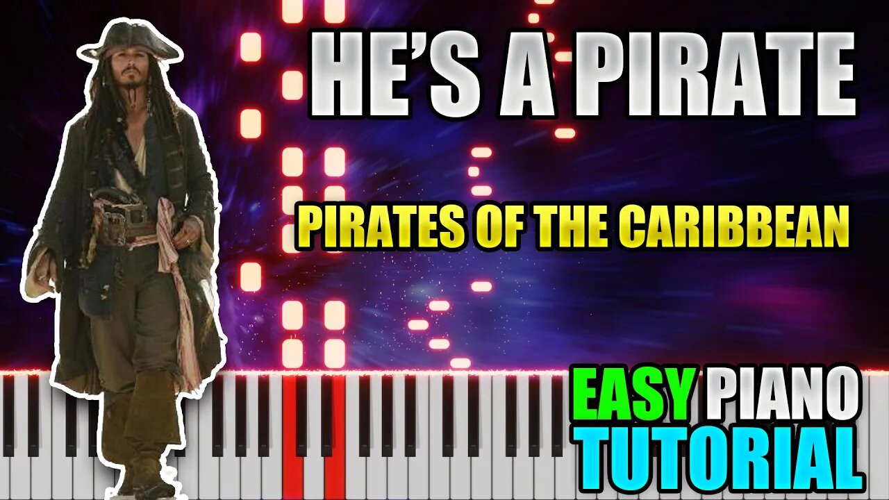 He's a Pirate - Pirates Of The Caribbean | Easy Piano tutorial
