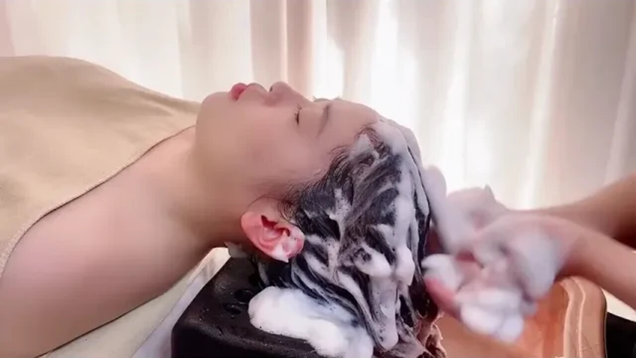 Chinese head wash massage ASMR