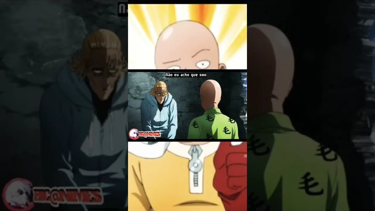 saitama diz a king para ficar forte em One punch man