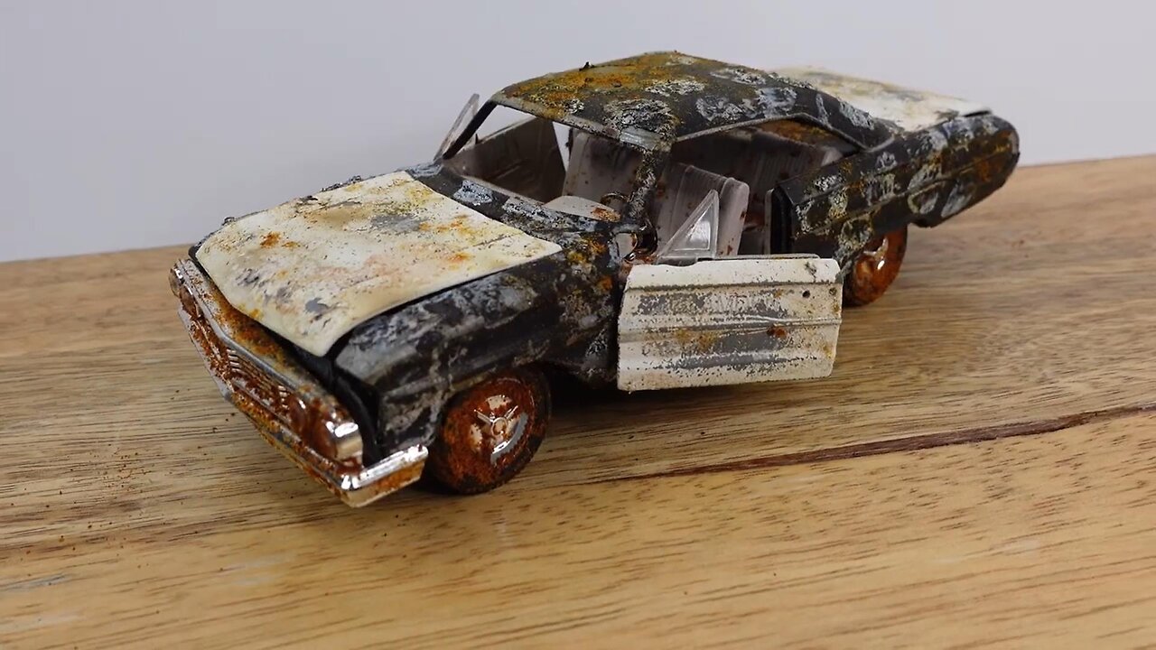 Restoration Repair Damaged Diecast 1964 Ford Galaxie Resurrection