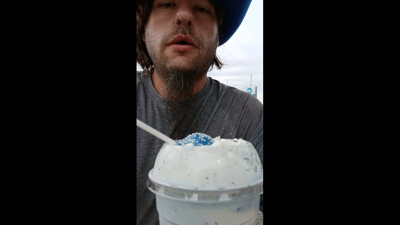 having the berry happy birthda concrete mixture from Culver's!