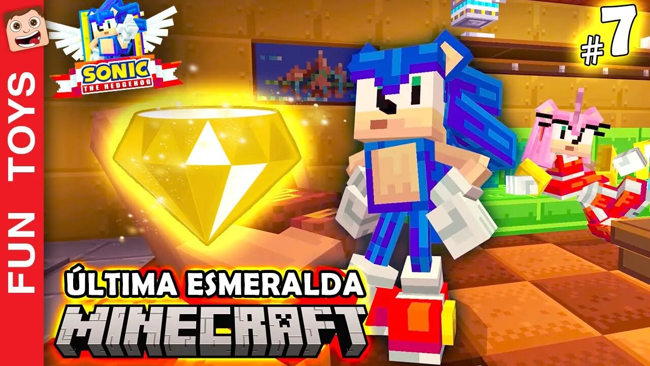 Sonic no Minecraft #07 - Em busca da ÚLTIMA Esmeralda do Caos para liberar o SUPER SONIC! 🔵