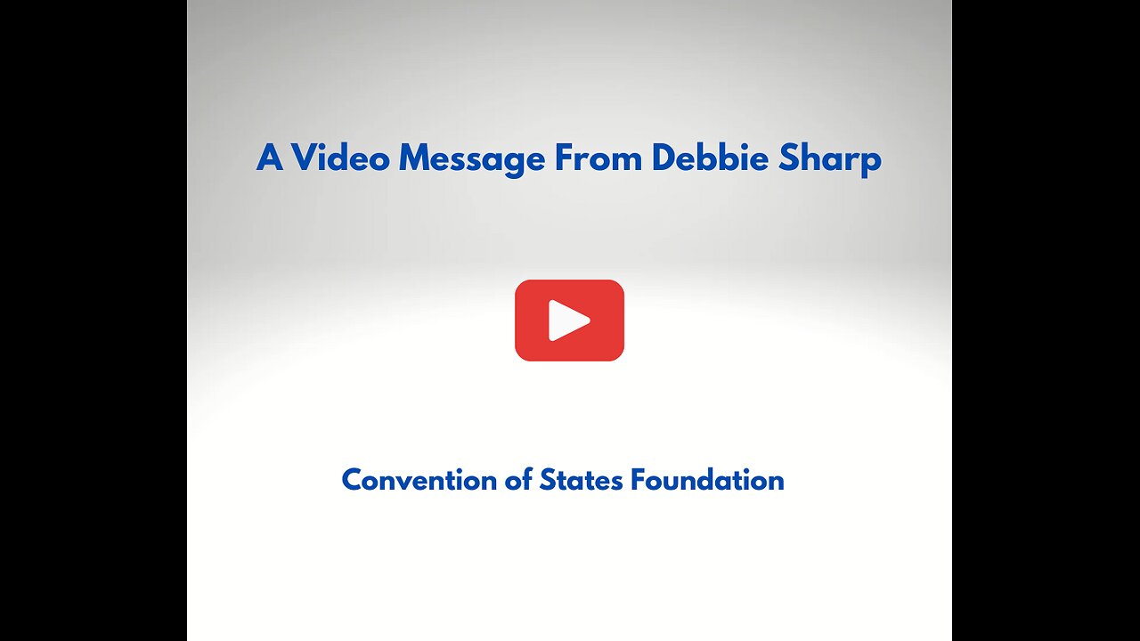 Video Message from Debbie Sharp