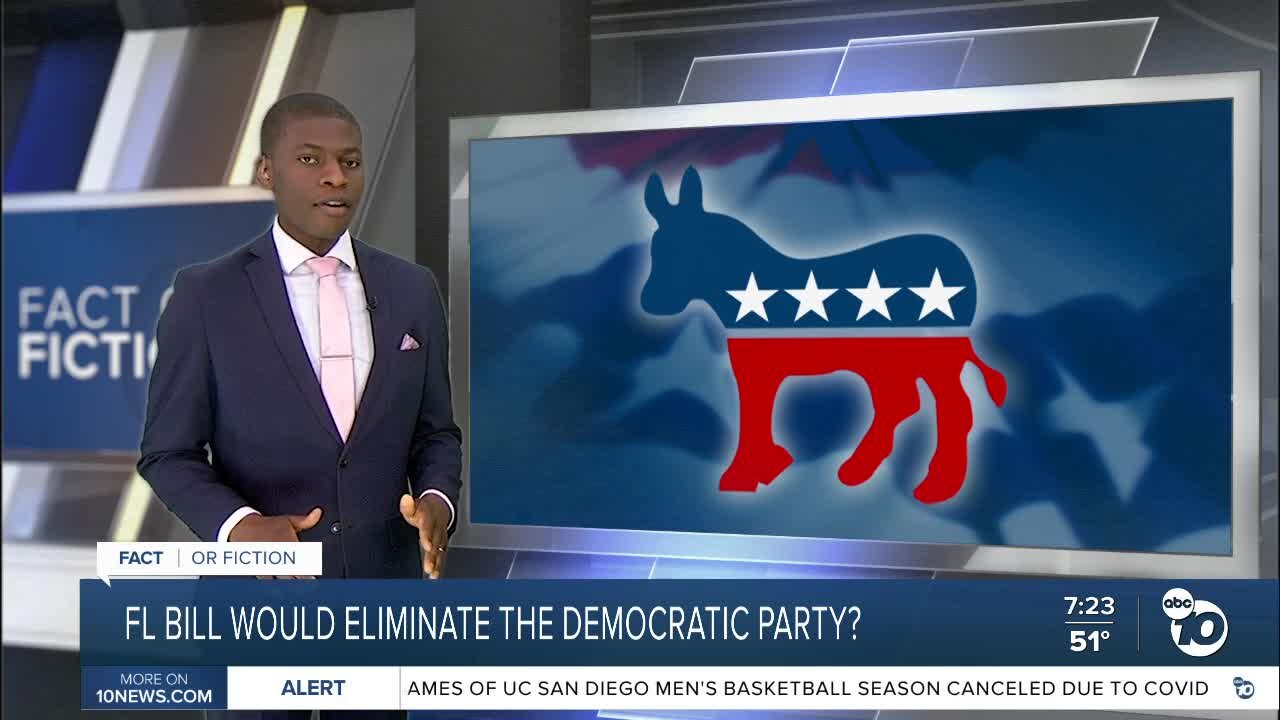 Fact or Fiction: Florida Bill would get rid of Democratic Party?