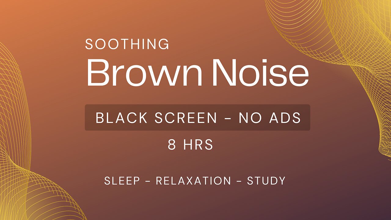 Super Deep Brown Noise for Relaxation, Sleep And Studying | 8 Hrs - Black Screen