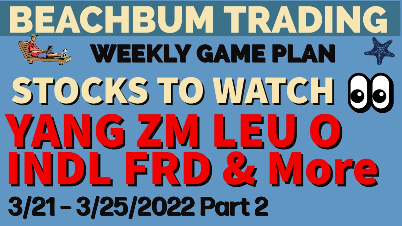 YANG ZM LEU O INDL FRD SCO UCO VTI & More �� Trading Watchlists for the Week of 3/21 – 3/25/2022