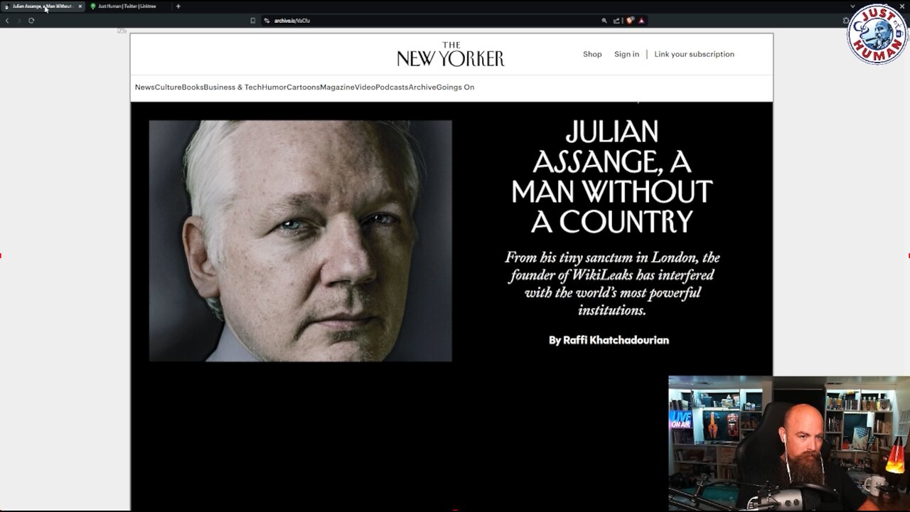 'Julian Assange, a Man Without a Country' by Raffi Khatchadourian (2017)