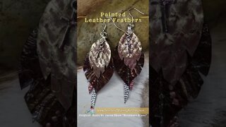 DARE TO FLY, 3 inch, luxury leather feather earrings