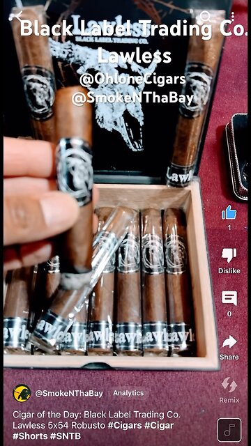 Cigar of the Day: Black Label Trading Co. Lawless 5x54 Robusto #Cigars #Cigar #Shorts #SNTB